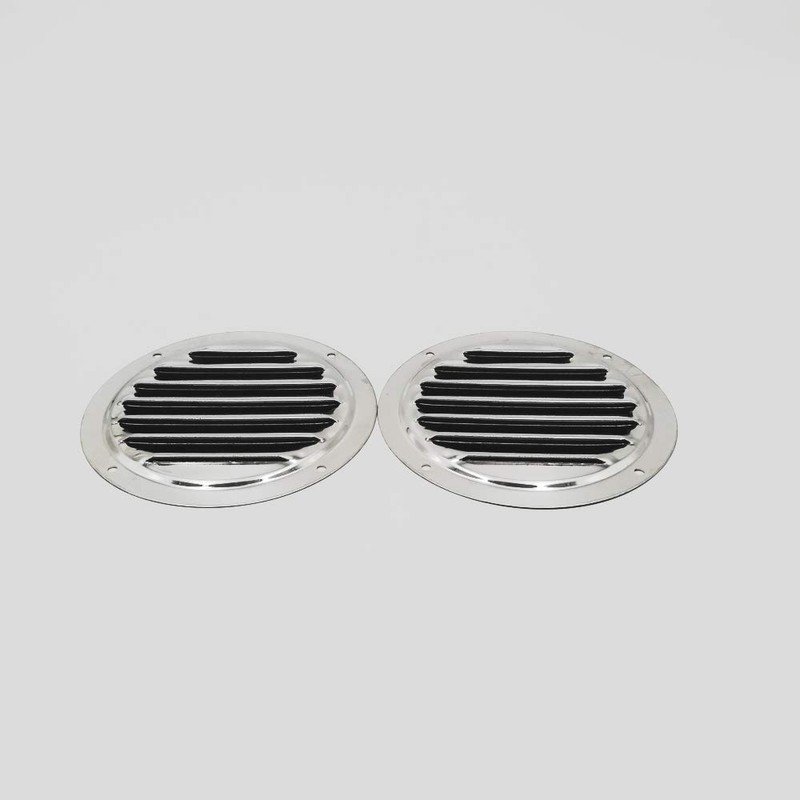 2PCS 5" Round Louvre Air Vent stainles steel Ventilation Ventilator