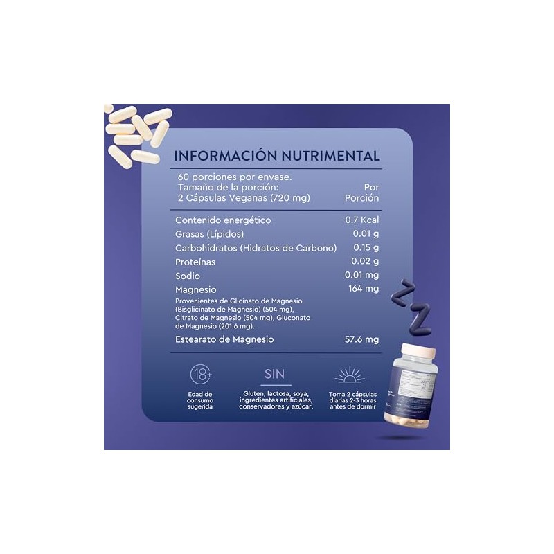 Moods Triple Mag - Magnesio Complex con Glicinato, Gluconato y