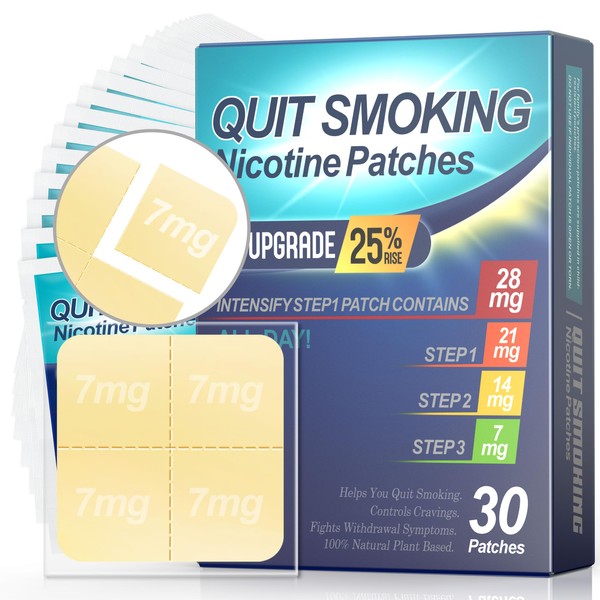 Quit Smoking Patches Step 1+, 21mg Upgraded to 28mg, It