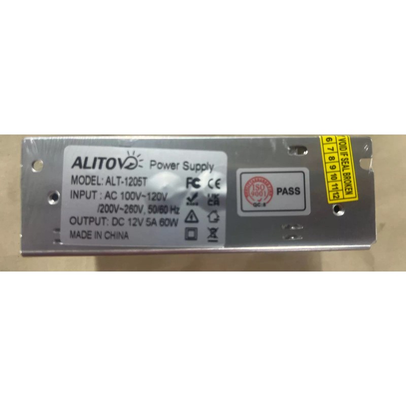 ALITOVE 12V 5A 60W Power Supply Adapter Transformer 100-240Vac 50/60