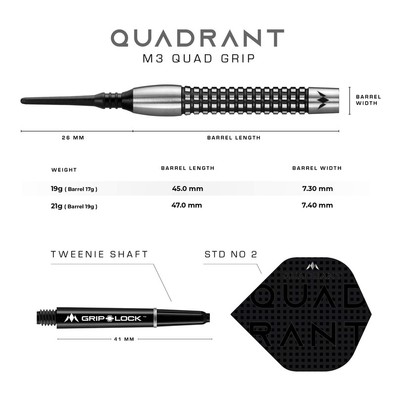 Mission Quadrant M4 90% Soft Darts 20 g