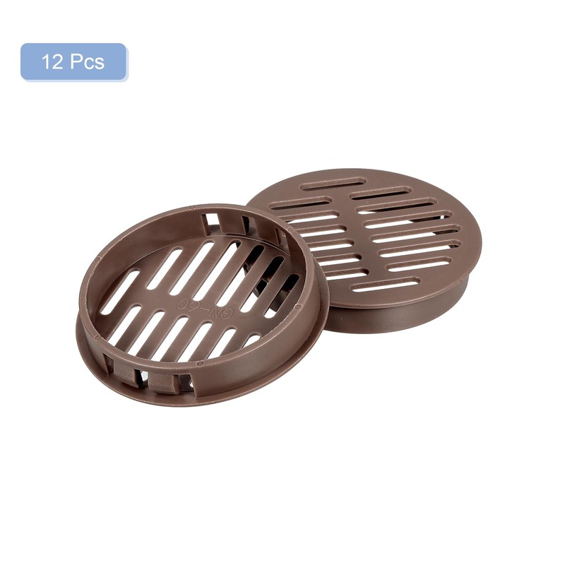 sourcing map 12Pcs 60mm/2.36" Circular Soffit Air Vents, Plastic Soffit