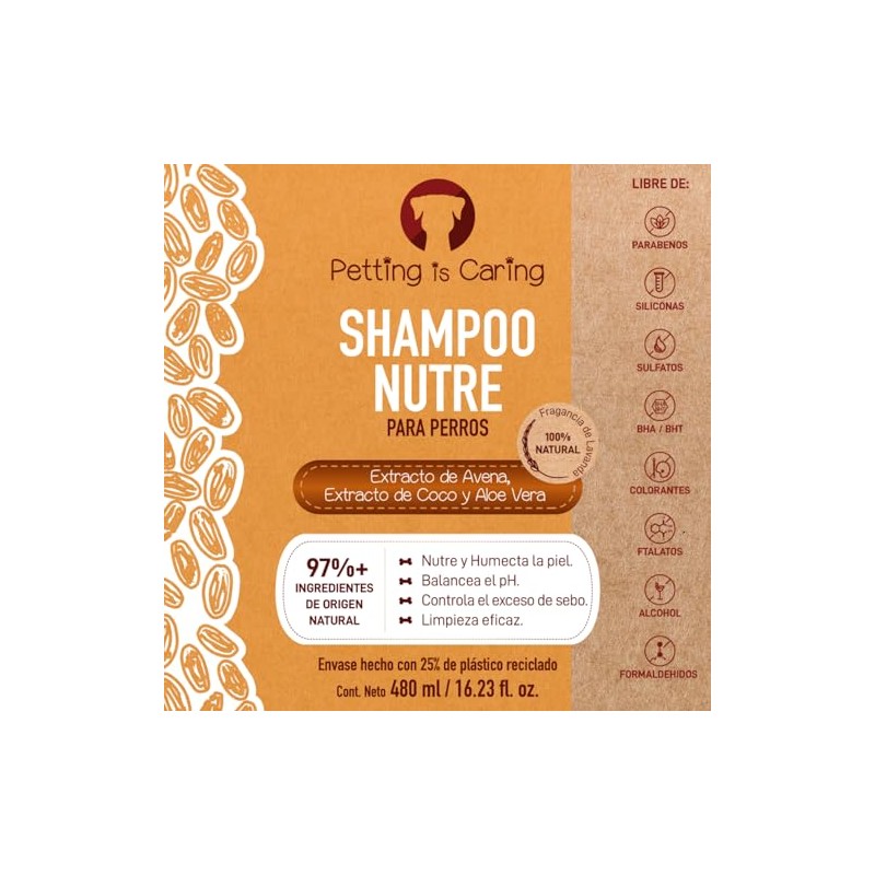 ssd trading llc Petting is Caring Shampoo Natural para Perro