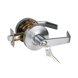 NEWBANG Grade 2 ADA Commercial Heavy Duty Entry Door Lever UL Listed and 3 Hour Fire Rated, Satin Chrome 26D, Left and Right Handed,MD-C2-1ET-1P