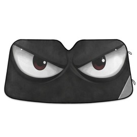 Car Windshield Sunshade Foldable Big Eyes Sun Visor Protect UV Rays for Sedans SUV Trucks Lowers Cabin Temperature, Keeps The Interior of The Car Cool 57 x 31.5 Inch