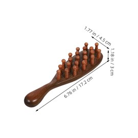 Baluue 3pcs Ergonomic Sandalwood Scalp Comb for Multi-functional Wooden Hair Massage Tool Comfortable Grip Relaxation Natural for Care and