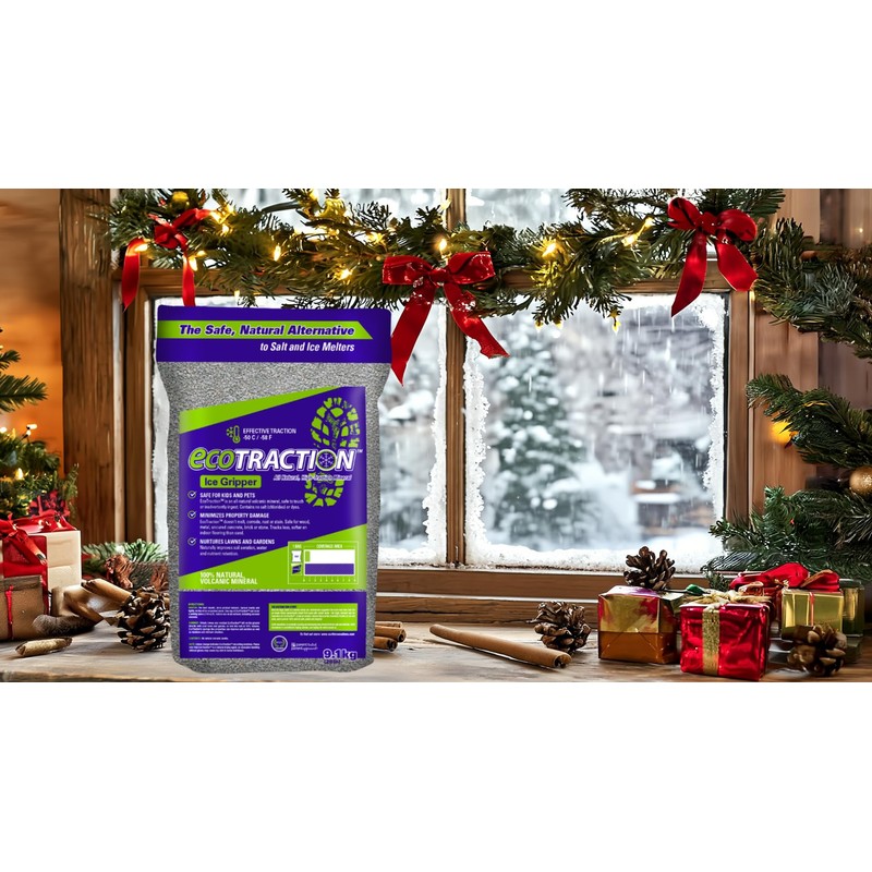 EcoTraction ET9RB All-Natural Volcanic Mineral Ice Traction Granules, 20-Pound