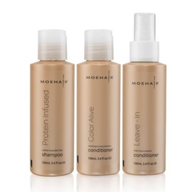 Moehair Trio Pack of Protein Infused Shampoo, Color alive & Leave In Conditioner