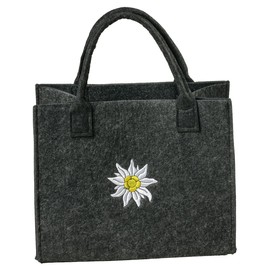 LaFiore24 Felt Shopping Bag Shopper, Edelweiss, darkgray