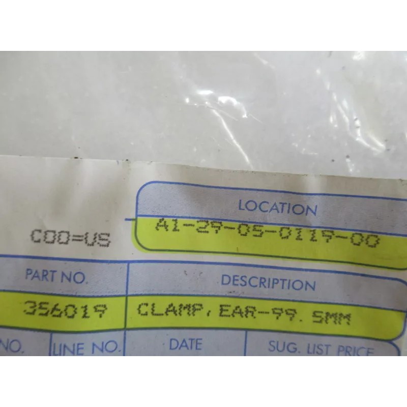 OMC D2B Evinrude Johnson OMC 356019 Clamp, Ear - 99.5mm