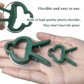 koitoy 110 Pieces Plant Clips (2 Sizes), Plant Holder for Trellis Tomatoes, Roses, Cucumbers and Others, Plant Clips Reusable, Sturdy Plant Clips for Climbing Plants Attachment