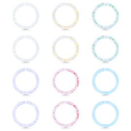 D.Bella 16g Plastic Septum Rings Nose Hoop Rings Retainer for Work Surgery Bioflex Cartilage Tragus Helix Lobe Earrings Flexible Lip Piercing Retainer Clicker Rings Retainer 8mm