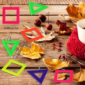 YAROMO 80's Outfit Party Accessories for Women, Including Neon Earrings Necklaces Colorful Rock Pop Star Disco Slap Bracelets Bands Plastic Shutter Shades Glasses for Retro 80s 90s Party