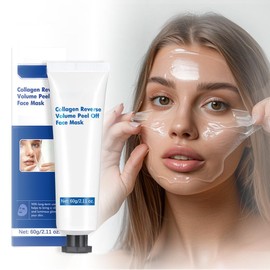 Mascarilla facial despegable con colágeno y volumen inverso, mascarilla facial hidrolizada, hidrata, repone el agua y mejora la elasticidad de la