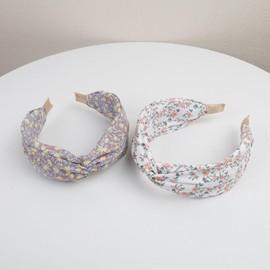 Wide Flower Women's Headbands Top Knot Hair Bands Elastic Head Wrap Cute Outdoor Hair Accessories for Women and Girls (SML)