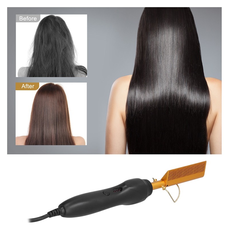 Multifunctional Hair Comb Wet and Dry Hot Heating Curling Straightening