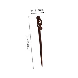 PACKOVE 1pc Sandalwood Hair Stick Chinese Style Hairpin for Elegant Updos Vintage Hair Chopstick for Women Headdress for Parties and Celebrations Smooth Polished Design