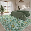 Moynesa Botanical Bird Washable Area Rugs 8x10, Ultra-Thin Soft Rugs