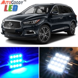 Dome, Map Reading, Courtesy Door Step Light 14 x Premium Blue LED Lights Interior Package for 14-19 Infiniti QX50 QX60 +Tool