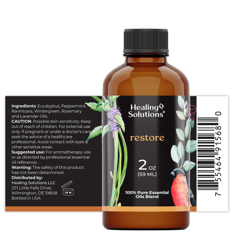 Healing Solutions Restore Blend Essential Oil - 2 Fluid Ounces