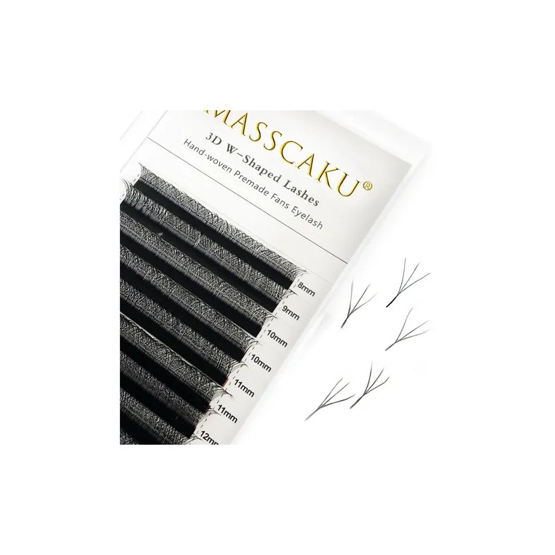 Extensiones De Pestañas Masscaku W Mix 3d / 4d Matte