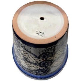 Fine Crafts Imports Mexican Handmade Garden Pottery Talavera Ceramic Cocucho Pot