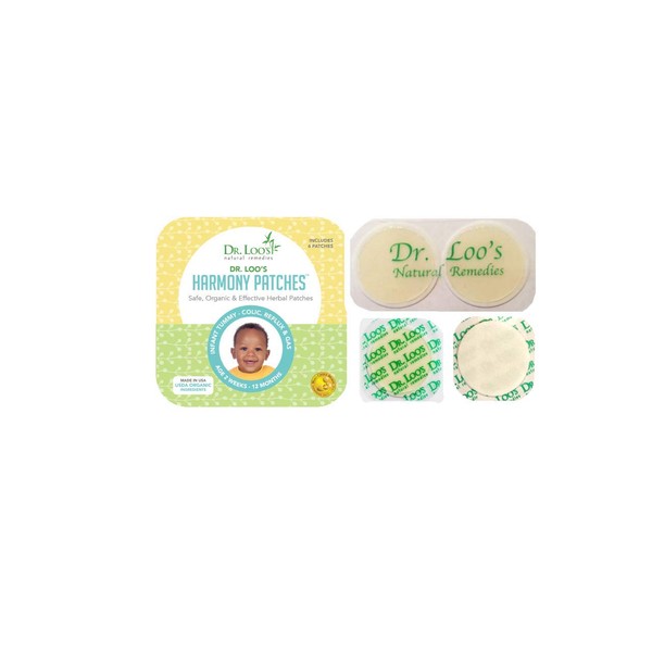 Dr. Loo’s Natural Infant Patches for Colic, Reflux, Gas and Constipation for 2 weeks-12 Months, 16 Patches