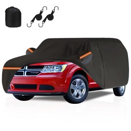Dodge Car Cover Custom Fit for Dodge Journey 2008-2019, Waterproof All Weather Full ExteriorOutdoor Cover with Zipper Door Cotton Lining Sun Rain Snow Dust Protection