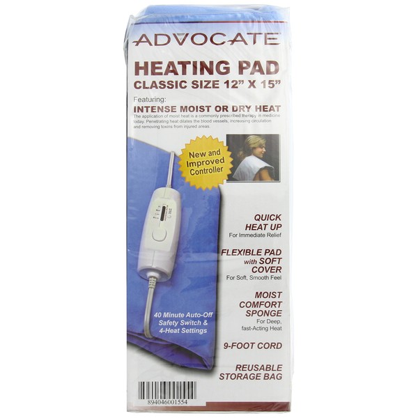 Advocate Heating Pad, 12 Inch x 15 Inch, 24 Ounce