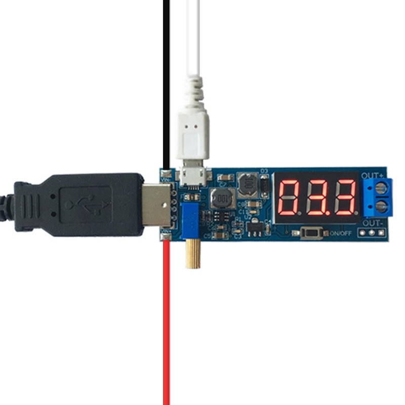 Converter, USB Voltage Regulator, DC-DC Buck-Boost Converter, Set of 2,