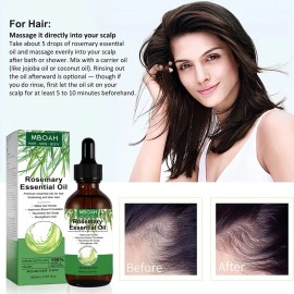 3pcs Hair Growth Aceite Esencial Romero 100% Puro Natural