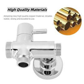 AUNMAS Shower Head Diverter G1/2 Inch Thread Wall Shower Enclosure Round Copper Shower Diverter for Bathroom Water Distributor