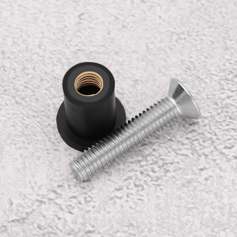 YINETTECH 12 Pcs M5 Fountain Nuts Set Stainless Steel Hex