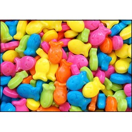 Bayside Candy Fish Fishing Hard Candy - Fish Shaped Hard Candy - Rainbow Aquarium Fish - Candy Coated Fish (1LB)
