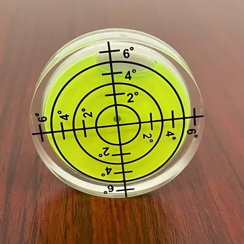 NoBrand 6Pcs Small Circular Bubble Spirit Level Double Sided Adhesive