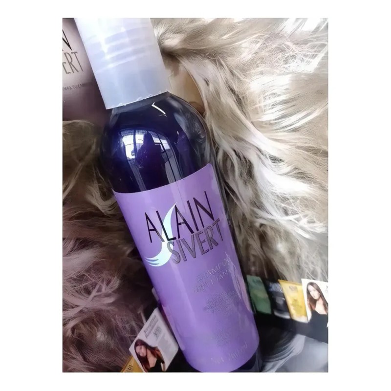 Shampoo Alain Sivert Matizador Para Cabellos Gris Y Blancos