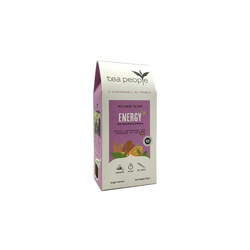 Tea People Energy, 15 Herbal Tea Pyramids In A Retail