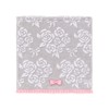 JILLSTUART 58-1520070 Rose Bouquet Towel Handkerchief, Gray, Fluffy, Cute, Ribbon,