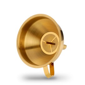 Funnel with Detachable Filter,Silver 18/8（304）Stainless Steel by BUY THINGS! (Orange Red)