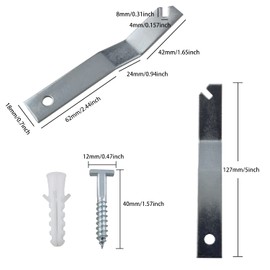 JianLing Security T Screw with Wrench T-Screws Picture Frame Locking Hardware to Lock Artwork (T-Screw Safety Wrench x 1, Expansion Tube x 20, Screw x 20)