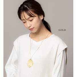[ジュエル ボックス] JewelVOX ネックレス ニッケルフリー 透かし 立体 リーフ ロング ロングネックレス 金属アレルギー ゴールド 選択