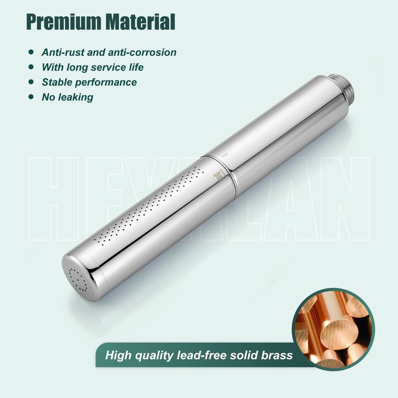Heyalan Brass 2 in1 Function Handheld Spray Polished Chrome Hand