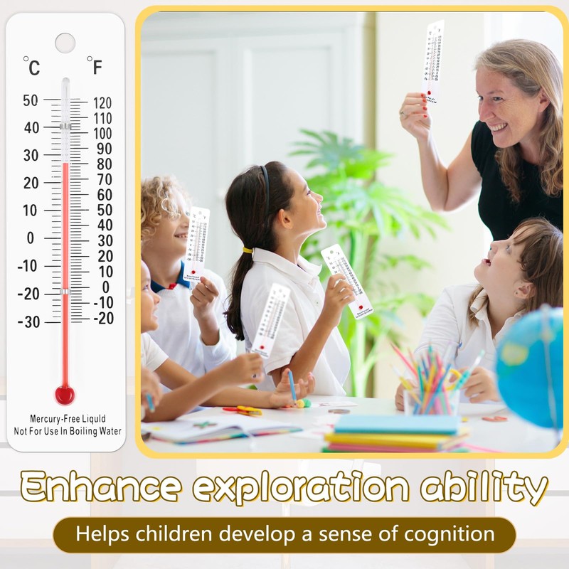 Maitys 10 Pcs Science Thermometers Mercury Free Student School Supplies