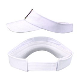 Adult White Arched Sun Visor Hat Team Coach Cap Adjustable Embroidered Travel Hiking Outdoor Sport Caps