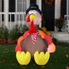 Gemmy Thanksgiving Inflatable Turkey, 6 ft Tall, Multi