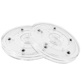Bivethoi 2 Pack 4 Inch Turntable Mini Turntable Organizer, Clear Rotating Tray Small Revolving Base, Acrylic Ball Bearing Turntable Plate for Kitchen Table Spice Rack, TV Laptop Computer Monitor