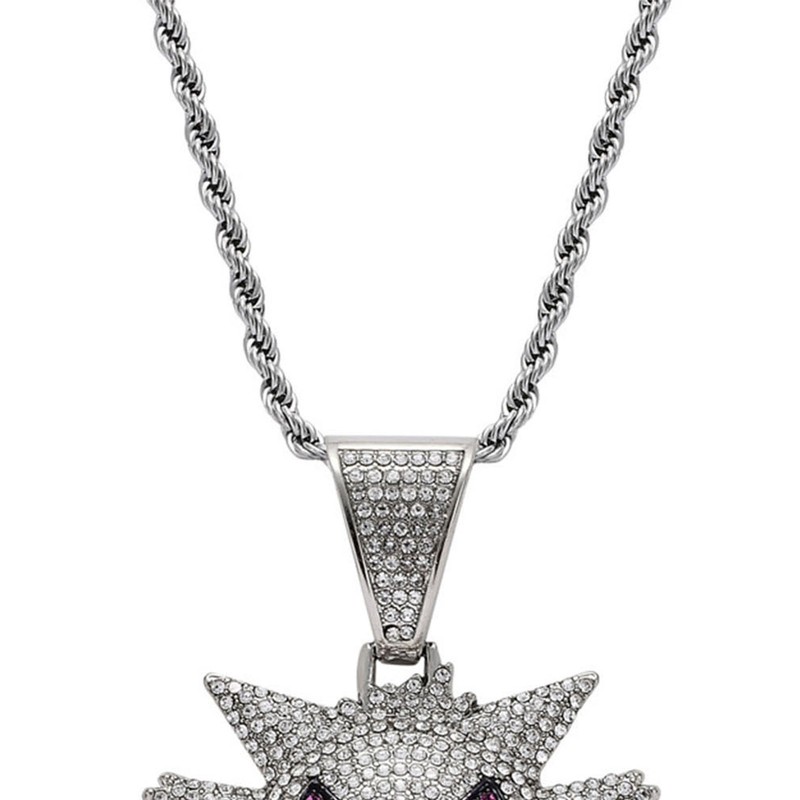 Pendant Necklace Alloy Funny Devil 60cm Stainless Steel Chain Exquisite