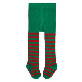 Durio Baby Tights for Girls Boys Cotton Children's Tights Children's Tights Set Warm Stockings Leggings, red and green