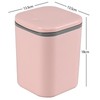 Yesdate 2 L Plastic Tiny Push-Button Trash Can, 0.5 Gallon