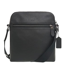 Coach Shoulder Bag F04011 4011 Black Houston Smooth Leather Flight Bag, Men's, Women's, Outlet Product, Brand, Parallel Imported, Black